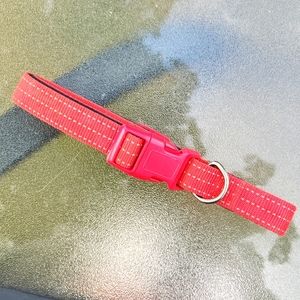 DOG COLLAR ▪︎ Red Seatbelt Collar, Adjustable 16"-27"
